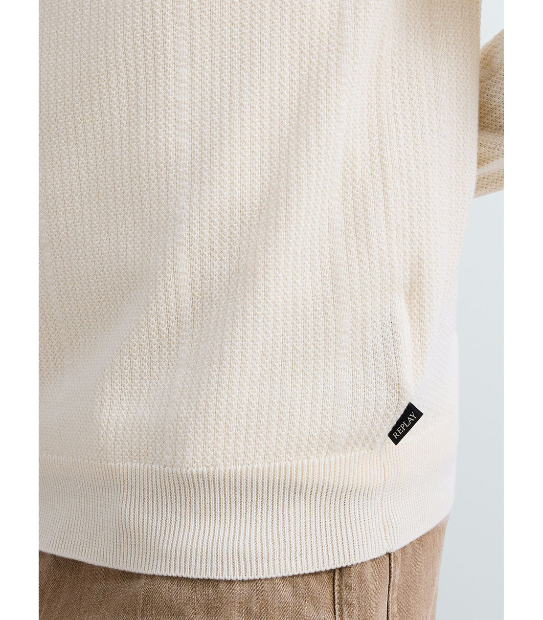 コットンリブニットクルーネックセーター 詳細画像 アイボリー 6